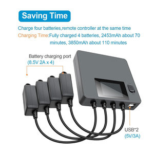 Chargeur LCD simultané, stockage, mini 5 4 3 Pro, batterie rapide, multi-parallèle, 6 1, hub d'affichage, accessoires de drone - Product Image 3