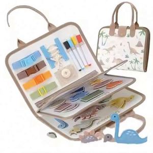 Libro de Actividades Montessori de Fieltro de 8 Páginas con Diseño de Dinosaurios, Juguete Educativo Preescolar, Regalo para Niños y Niñas - Product Image 1