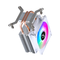 QiuzAim 2/4/6 caloduc 12ème génération 1150CPU dissipateur de chaleur 90mm avec ventilateur CPU léger 1155 contrôle de la température 4 broches silencieux I5