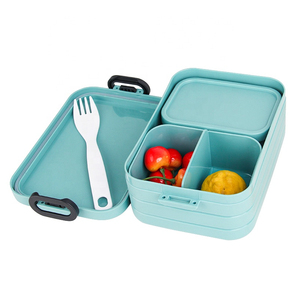 900ML Versatile Food Lunch Box 3 in 1 Food Portable Plastic Lunch Boxes for Bento Adults and Kids