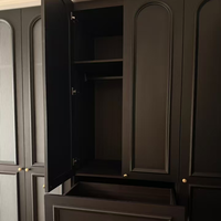 Puertas de Muebles de Cocina Modulares de Madera Estilo Francés con Diseño Moderno y Acabado Lacado para Comedores, Apartamentos y Villas
