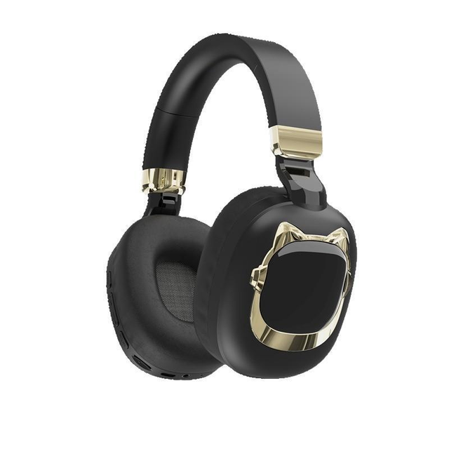 Foldable Gaming Headphones with Microphone Wireless Bluetooth Headset with TF Card Gaming Headphones Deep Bass Audio