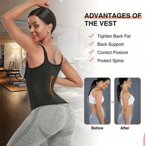 Corset amincissant respirant et écologique pour femme, gaine amincissante sous la poitrine, gilet gainant en Spandex/Nylon pour le sport et l'entraînement rapide - Product Image 3