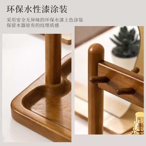 Entryway <b>storage</b> rack, key <b>storage</b>, decorative solid wood hanging rack, tabletop <b>tray</b>, small item display rack - Product Image 4