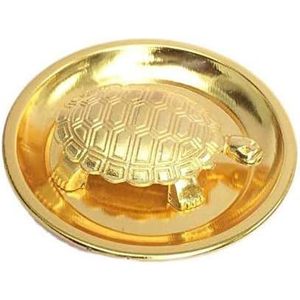 Placa de tortuga de Metal de latón para Feng Shui Vastu, tamaño dorado estándar de 2,5 pulgadas, el mejor regalo para la carrera, buena suerte, Vaastu, decoración del hogar - Product Image 4