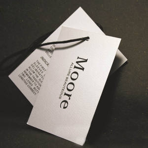 Etiquetas colgantes para ropa con diseño de logotipo original, etiquetas colgantes para prendas con cordón - Product Image 1