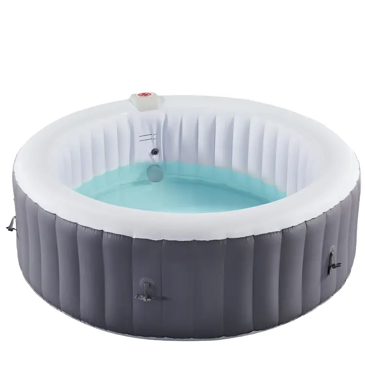 Manufacture hot tub inflatable 6 Person Spa Tubs Outdoor Portable Inflatable Round Hot Tub Spa with 130 Bubble Jets