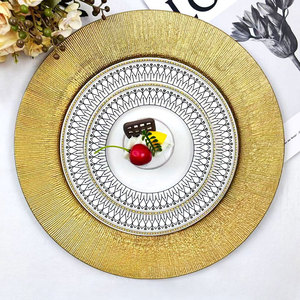 Gold Charger <strong>Plates</strong> Bulk Wedding 13In <strong>Plastic</strong> Table <strong>Plate</strong> Charger Underplate Round Decorative <strong>Dinner</strong> Charger Large <strong>Plastic</strong> <strong>Plate</strong> - Product Image 2