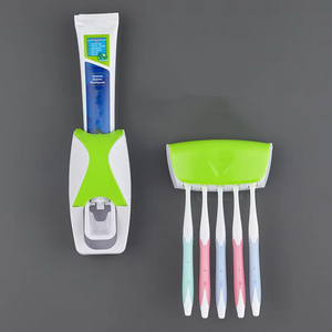 Wholesale Automatic Storage Rack Bracket Non-Punching <b>Toothpaste</b> Squeezer Free Scratch Adhesive for Bathroom Plastic. - Product Image 2
