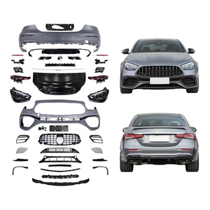 Kit carrosserie AMG 2023 pour Mercedes-Benz Classe E W213 (2016-2020) : pare-chocs avant et arrière, lèvre de pare-chocs, hayon, phares et calandre - Product Image 1