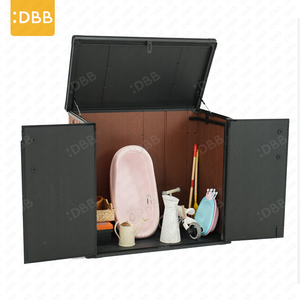 Armoire <span class=keywords><strong>de</strong></span> jardin en plastique 900L à <span class=keywords><strong>prix</strong></span> <span class=keywords><strong>d</strong></span>'usine, boîte <span class=keywords><strong>de</strong></span> rangement extérieure avec couvercle, abri à outils en résine résistante aux intempéries avec revêtement PVC - Product Image 2