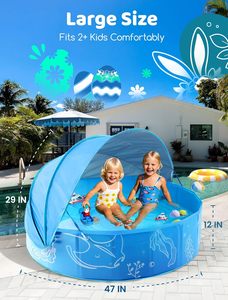 <span class=keywords><strong>Piscine</strong></span> pliable portable pour enfants avec auvent pare-soleil pour jardin et plage - Product Image 2