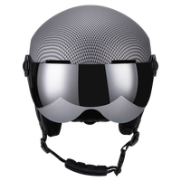 Casque de ski de snowboard neige carbone couleur logo personnalisé professionnel en usine avec lunettes