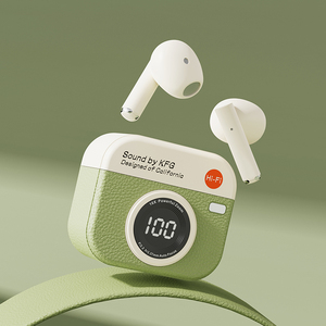 Auricolari Wireless In-Ear Retro Camera Q86 con Display LED <span class=keywords><strong>e</strong></span> Funzione a Bassa Latenza per il Gaming - Product Image 3
