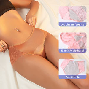 Hoge Kwaliteit Dames <span class=keywords><strong>3</strong></span>-laags Kant Sexy Sanitair Slipje Lage Taille Menstruatie Slipje - Product Image 4