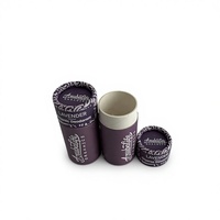 Tube d'emballage biodégradable couleur mate à prix d'usine, conteneur en carton kraft pour baume à lèvres, tube en papier déodorant à poussoir