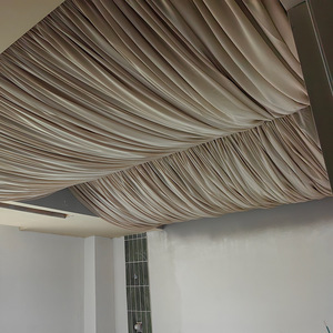 Voilage de plafond en mousseline blanche, rideau en tissu pour toit de tente, décoration suspendue pour salle de mariage, fête et événement de banquet - Product Image 6