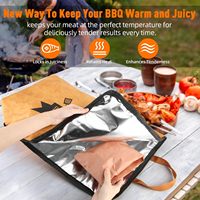 SEB BBQ Accessoires Couverture pour Repos Fumeur Viande Repos Réutilisable Isolé Sac de Repos avec Large Bouche pour Dindes