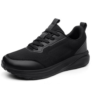 Light Gray Mesh Walking Shoes Lace-Up Round Toe Breathable EVA Midsole Rubber Outsole All Seasons Solid Color wholesale - Product Image 5