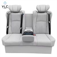 Canapé-lit de luxe pour voiture, utilisé pour la conversion de véhicules avec fonction coulissante et accoudoir central, sièges couchants pour bus