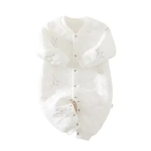 Keli Bear Latest Design Baby Romper 100% Cotton Boneless Stitching Tri-layered Thermal Fabric Baby Clothing Newborn Romper