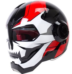 공장 가격 귀여운 아이언맨 해골 헬멧 ABS 소재 오토바이 타기를위한 새로운 조건 - Product Image 3