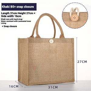 Đay vải bố dệt Tote Túi với bông mềm xử lý thư mô hình dây kéo đóng cửa-phong cách thời trang cho du lịch & khuyến mãi - Product Image 4