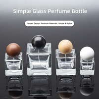 Flacons carrés en verre épais pour parfums, 18 ml, 30 ml, 50 ml, 100 ml, adaptés aux parfums et emballages de fragrances domestiques