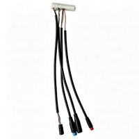 Connecteur étanche 1 à 4 broches Julet circulaire, faisceau de câblage multi-prises, répartiteur pour affichage et accélérateur de vélo électrique