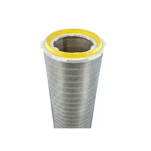 Rotations filter patrone mit sechs Ohr klemmen Polyester faser beschichtete Staub filter patrone aus Kunststoff