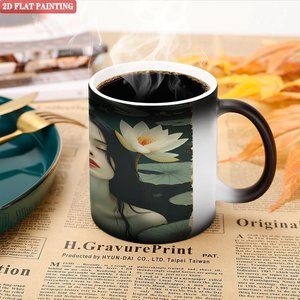 Taza Mágica Personalizada Negra Esmerilada de 11 oz, Taza de Cerámica Sensible al Calor, Tema de Cumpleaños - Product Image 5
