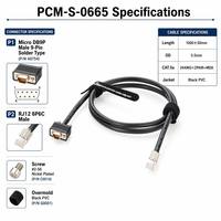 Cable Serial RS232 Micro DB9 a RJ12 SPS Compatible con EMC 038-003-085 038-003-623 para Comunicación, Control Industrial y Servidor