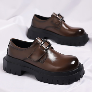 2026 Men's Formal Leather Shoes Anti-Slip Breathable British Style All-Match Thick Sole Trendy Shoes One Piece <b>Dropshipping</b> - Product Image 1