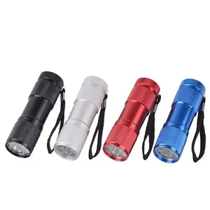 Baterai AAA Promosi Murah 395nm 9 LED Senter UV Senter Blacklight Lampu UV