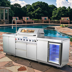 Cocina Exterior de Acero Inoxidable 304/316, Barbacoa de Gas LPG/NG, Encimera de Mármol de 1.5mm con Fregadero y Refrigerador, Apta para Zonas Costeras - Product Image 6