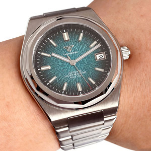 <span class=keywords><strong>Montre</strong></span> automatique Tandorio 10 ATM pour homme, mouvement japonais NH35A, cadran <span class=keywords><strong>noir</strong></span> motif tasse à thé, date, verre saphir, <span class=keywords><strong>montre</strong></span> de luxe, <span class=keywords><strong>bracelet</strong></span> en <span class=keywords><strong>acier</strong></span> inoxydable - Product Image 4