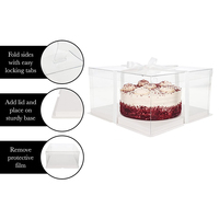 Boîtes à gâteaux transparentes, emballages pour pâtisseries, boîtes à gâteaux en plastique transparent pour fête d'anniversaire, mariage