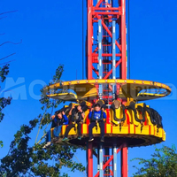 Manège de chute libre verticale Gyro Drop Tower de 22 m de hauteur, attraction de fête foraine certifiée CE ISO