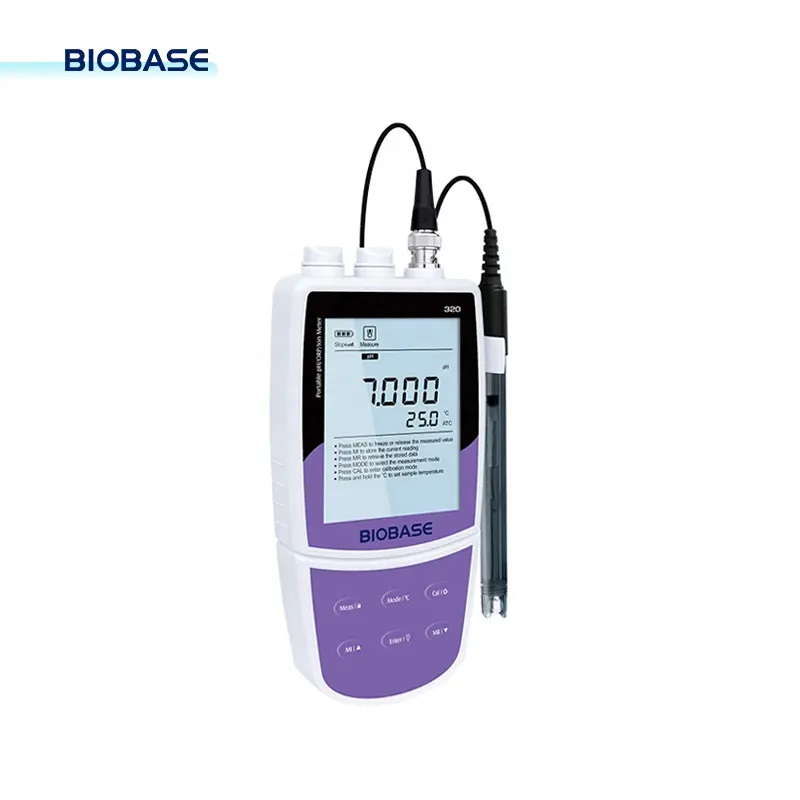 BIOBASE PH Automatic electrode diagnosis Automatic temperature compensation PH meter for lab