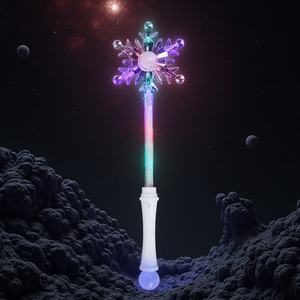 Varita Luminosa con Forma de Copo de Nieve para Niños, Varita Mágica de Hada Navideña, Luces LED para Fiestas de Navidad, Disfraces, Regalos Navideños para Niñas - Product Image 4