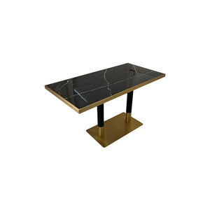 <span class=keywords><strong>Tavolo</strong></span> Quadrato di Lusso per Caffetteria e Fast Food, <span class=keywords><strong>Tavolo</strong></span> <span class=keywords><strong>in</strong></span> Metallo e <span class=keywords><strong>Marmo</strong></span>, Arredamento Moderno per Ristoranti Commerciali - Product Image 5