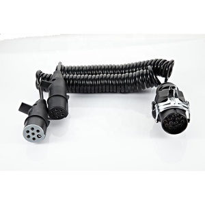 Câble spiralé 15P/24V et 2x7 broches/24V Adaptateur de câble électrique pour connecter les tracteurs aux remorques - Product Image 1