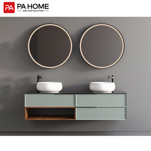 Pa khách sạn căn hộ biệt thự đồ nội thất bồn rửa duy nhất lưu vực gương thiết kế MDF ván ép phòng tắm Tủ thiết lập - Product Image 4