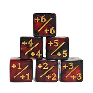 Venta al por mayor a granel DND personalizado 16mm D6 contador acrílico D & D juego de dados forma cuadrada para mazmorras y dragones juegos RPG jugadores - Product Image 5