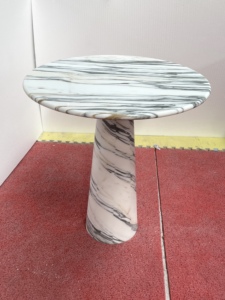 Table basse ronde en pierre naturelle pour salon, table <span class=keywords><strong>d</strong></span>'appoint <span class=keywords><strong>de</strong></span> luxe en marbre Calacatta Viola personnalisé - Product Image 4