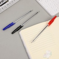 Stylos à bille pour fournitures de bureau, pointe fine de 0,5 mm, rouge, bleu, noir, pour papeterie d'entreprise, écriture professionnelle