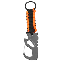 CT-8043 Orange OEM ODM Camping EDC Multitool Carabiner Keychain Industrial Grade Steel Bottle Opener for Outdoor