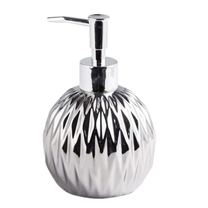 Dispensador de Jabón de Cerámica para <span class=keywords><strong>Baño</strong></span> con Diseño de Gato en Relieve 3D y Acabado Rosa Glaseado - Product Image 5