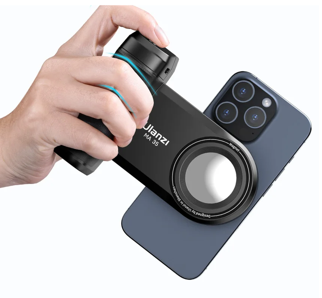 Ulanzi MA35 Smartphone Shutter Grip ABS Material for Bluetooth Selfie Stabilizer for Vertical & Horizontal Shooting Camera