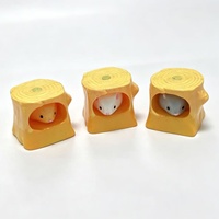Universal Compatible Low MOQ Custom Cute Chic 3D Resin Cute Fat Hamster Tree Stump Personalized Magnetic Creative Keycaps Model